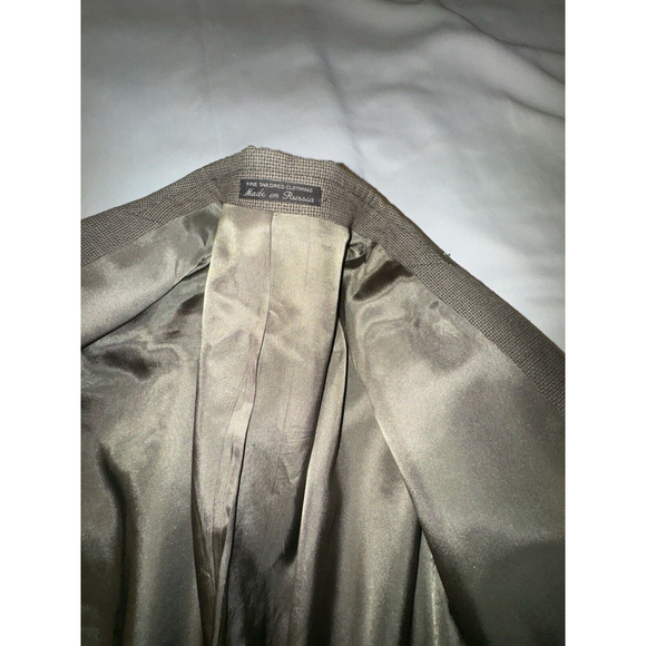 Gianni Valente Jacket Mens 50 Tan Herringbone Blazer Wool Sport Coat Preppy - Picture 9 of 9